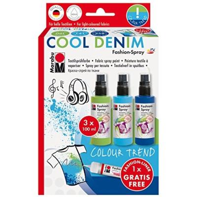 Marabu Blue Denim Fashion Spray Set