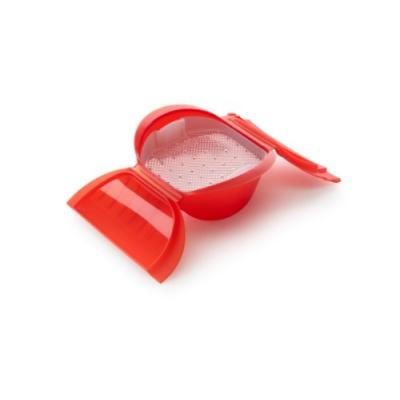 LÉKUÉ COCOTTE OGYA AVEC FILTRE ROUGE 1-2 PERSONNES SILICONE PLATINE
