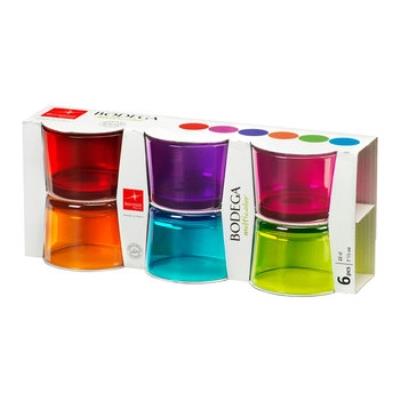 Set de 6 mini bodega couleurs assorties 20 cl bormioli rocco