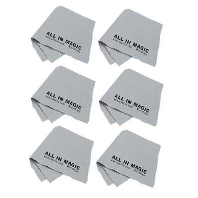 Lot de 6 - L'Originale All In Magic®, Chiffon MicroFibre de nettoyage Haut de Gamme, 6 Grises, 15cm x 18cm