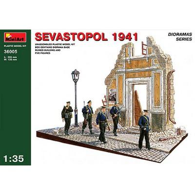 Mini Art - Diorama 1/35 avec figurines : Infanterie de marine soviétique Sébastopol 1941