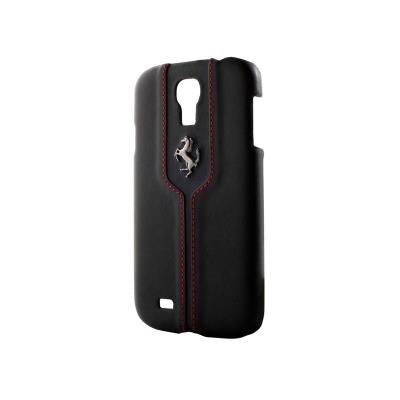 Coque de Protection Rigide FERRARI FEMTHCS4MBL en Cuir Véritable - Noir pour Samsung Galaxy S4 mini