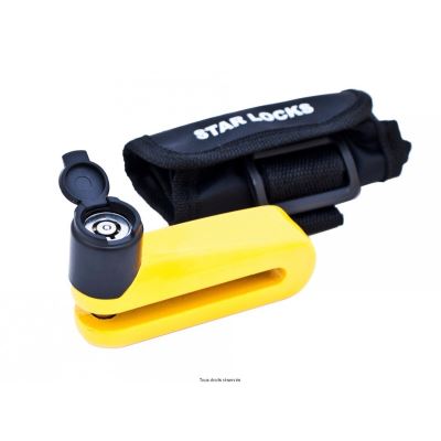 STAR LOCK Bloc Disque Scooter/Moto/Vélo Acier Ext Ø10mm - Sac fourni et 2 clés