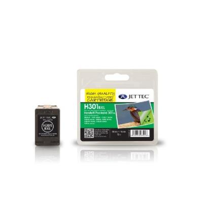 Jet tec ch563ee cartouche jet d'encre remanufacturée pour hp hp301xl/ch563ee haute capacité 6 ml noir