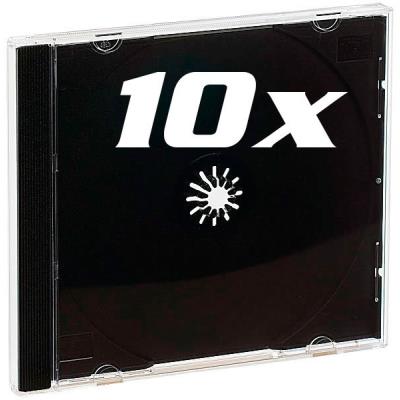 10 Boîtiers range-CD double - Noir