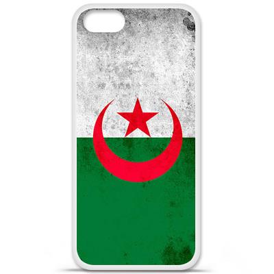 Coque en silicone imprimée compatible iPhone 5 iPhone 5S Drapeau Algérie