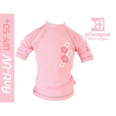 Tee-shirt anti-uv la petite vahinee rose 3-6mois