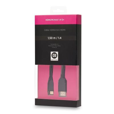 Câble HDMI mâle/mini HDMI mâle 1,5m D2 Diffusion