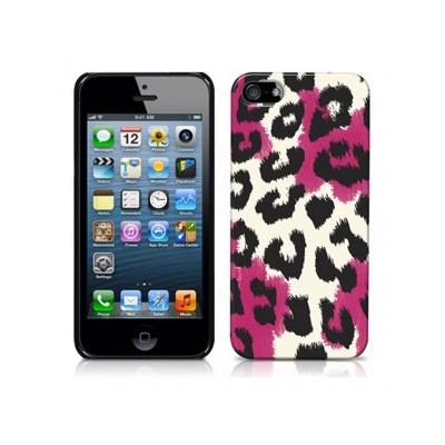 Coque avec motifs léopard fushia et noir pour iPhone 5