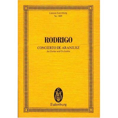 Partitions classique EULENBURG RODRIGO J. - CONCIERTO DE ARANJUEZ - CONDUCTEUR DE POCHE Format poche