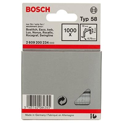 Bosch 2609200234 Agrafe à Fil Fin De Type 58 13 X 0,75 X 6 Mm