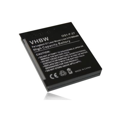 BATTERIE LI-ION 600mAh pour LOGITECH MX Air, M-RBQ124 remplace 831409, 831410, 190310-1000, NTA2319, L-LL11