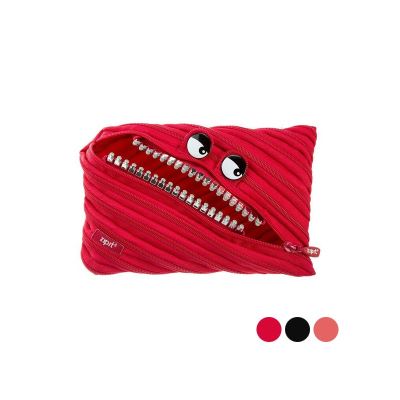 Trousse d'écolier Nikidom Grillz Monster Jumbo Pouch Clip Couleur Rouge