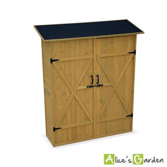 Armoire De Jardin Broceliande En Bois Panneaux Pre Montes Avec Plancher Et Double Porte Avec Loquet Alice S Garden Mobilier De Jardin Achat Prix Fnac