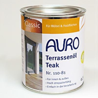 Huile pour terrasse, couleur Teak n°110-81 AURO