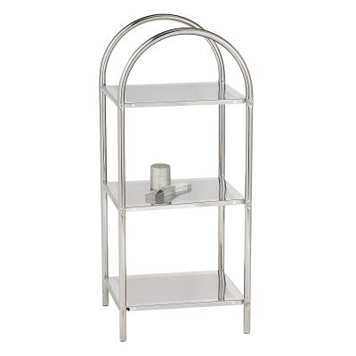 Étagère maison et salle de bain, chrome, 3 rayons - chrome