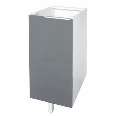Caisson Porte Bas 30 Cm Gris Haute Brillance