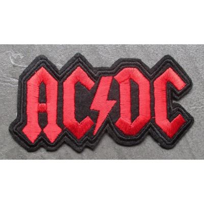 patch thermocollant ACDC rouge 9.5x5 cm logo hard rock groupe