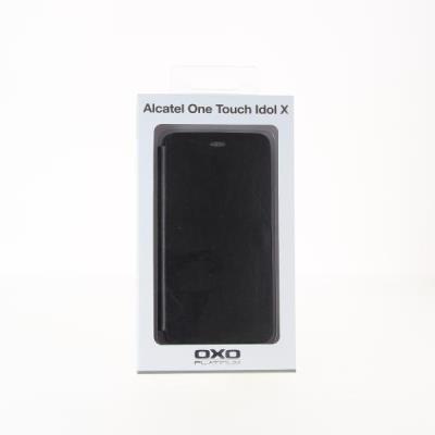 ETUI PORTEFEUILLE NOIR POUR ALCATEL OT IDOL OXO PLATINUM XBOSMALIDBK2