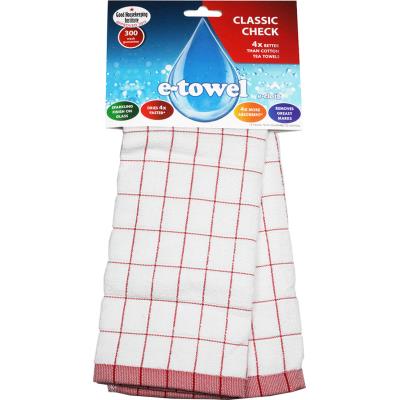 Torchon à vaisselle à carreaux rouge 8930113 - E-cloth