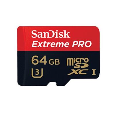 Sandisk extreme pro carte mémoire microsd 64 go classe 10 avec adaptateur sdsdqxp-064g-ffpa