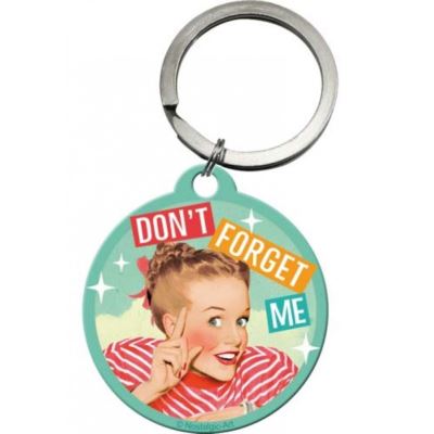 porte clé pin up don't forget me style 50's finition en metal