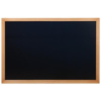 Securité Woody ardoise - Bois avec finition teck laqué - inclus: feutre-craie blanc et kit de montage - 60x80cm