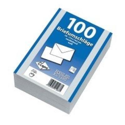 1x100 briefumschläge c 6 blanc nassklebend, 70 g sotel 21268 0