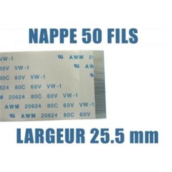 KALEA-INFORMATIQUE Nappe Flexible FPC 50 Fils AWM Pas 0.5mm Longueur 200mm Largeur 25.5mm - Contacts Même Face