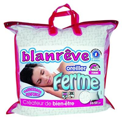 Blanrêve orferhp026060 oreiller ferme polyester blanc 60 x 60 x 0,1 cm