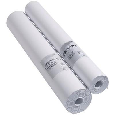 Rouleau de papier à peindre, blanc, 80G, longueur 50 mètres x largeur 50 cm