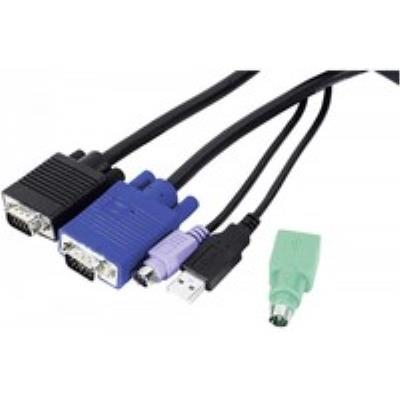 Cordon KVM combiné Type E3 Mixte USB+PS/2 - 3,00m