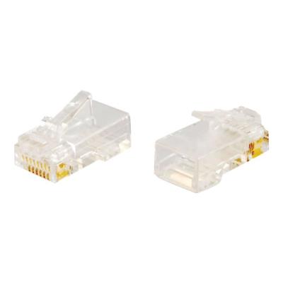 C2G RJ45 Cat5E Modular Plug (with Load Bar) for Round Solid/Stranded Cable - netwerkconnector