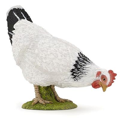 Figurine poule picorant papo