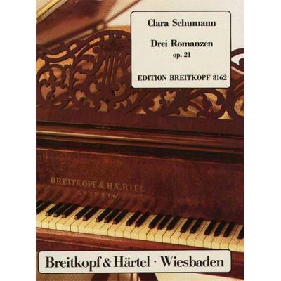 Partitions classique EDITION BREITKOPF SCHUMANN CLARA - DREI ROMANZEN OP. 21 - PIANO Piano