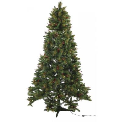 Sapin de Noël décoré & rotatif, 180cm