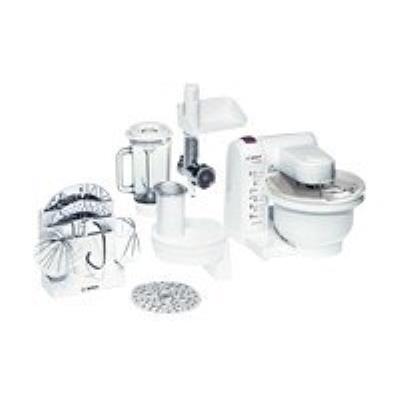 Bosch TheOne MUM4657 - keukenmachine - 550 W - wit/bramenzwart