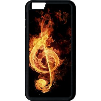 Coque apple iphone 6+ plus clef de sol en feu
