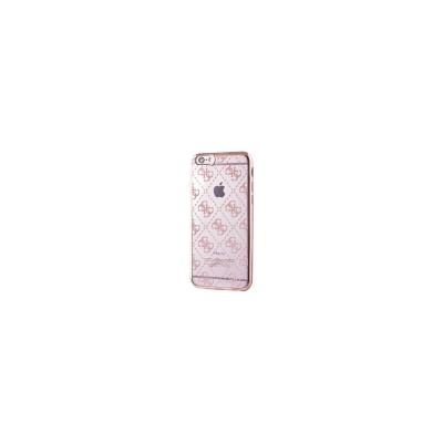 Coque semi-rigide Guess transparente et rose doré pour iPhone 6/6S
