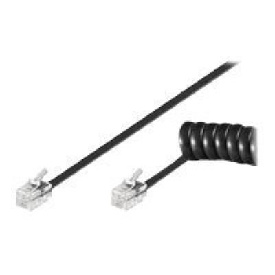 MicroConnect telefoonkabel - 2 m - zwart
