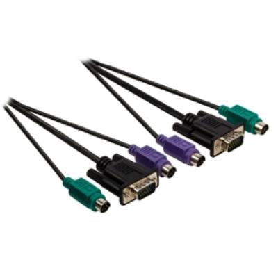 Câble cvs à connecteur vga mâle et 2x ps2 mâles vers vga mâle et 2x ps2 mâles 2.00 m noir valueline