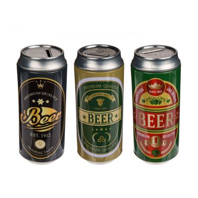 Tirelire en forme de canette de bière
