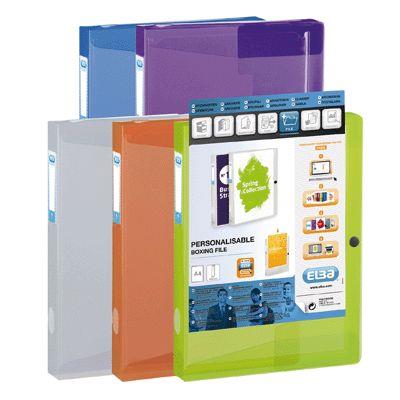 Elba Modling - Boxing Transparent Personnalisable Pp Dos 40 Bleu
