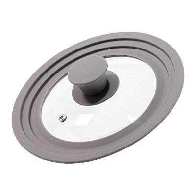 Idelice pr257 851a universel couvercle pour casseroles silicone taupe 21,5 x 21,5 x 4,5 cm