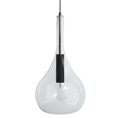 Suspension en verre soufflÃ© forme goutte d'eau diamÃ¨tre 25 cm Treviso - Noir - Noir