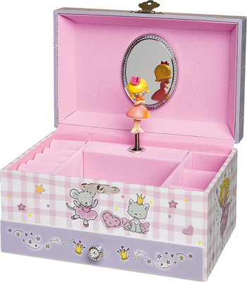 Boite à bijoux musicale Lili Fée mauve