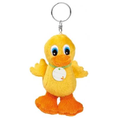 Moses Porte-clés caoutchouc canard en peluche 11,5 cm jaune