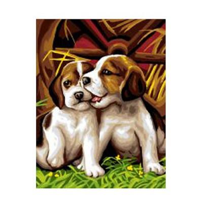 Oz International - Peinture au numéro - Débutants : Les deux chiots