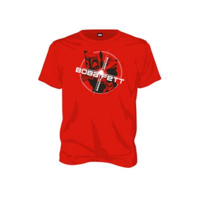 T-Shirt Star Wars - Boba Fett Bounty Hunter Rouge Homme Taille XL