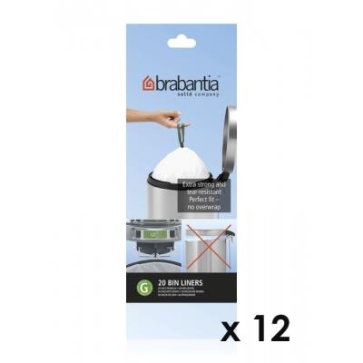 Brabantia - Lot De 11 Rouleaux De 20 Sacs Poubelle G 30 Litres + 1 Offert 246265